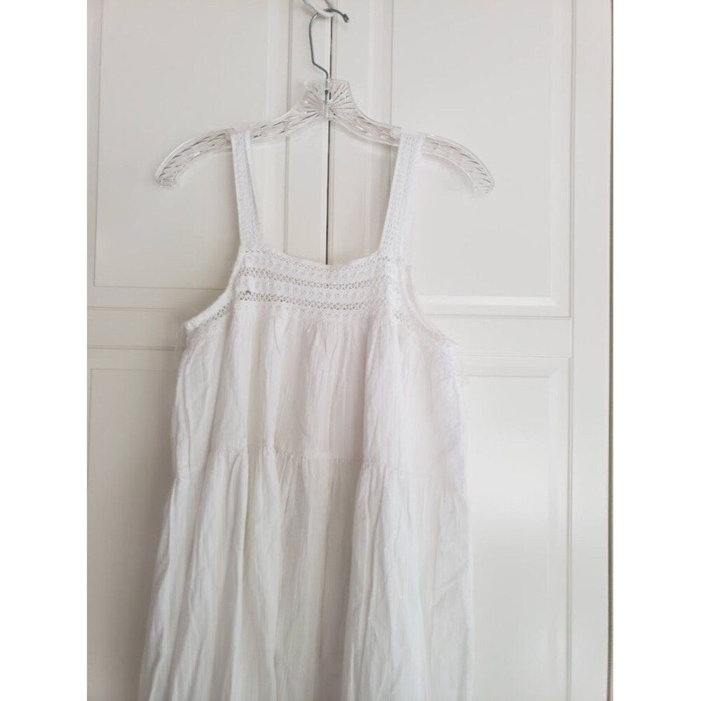 Universal Thread Women's White Crochet Trim Midi Dress - Size Large - NWT - Picture 6 of 6